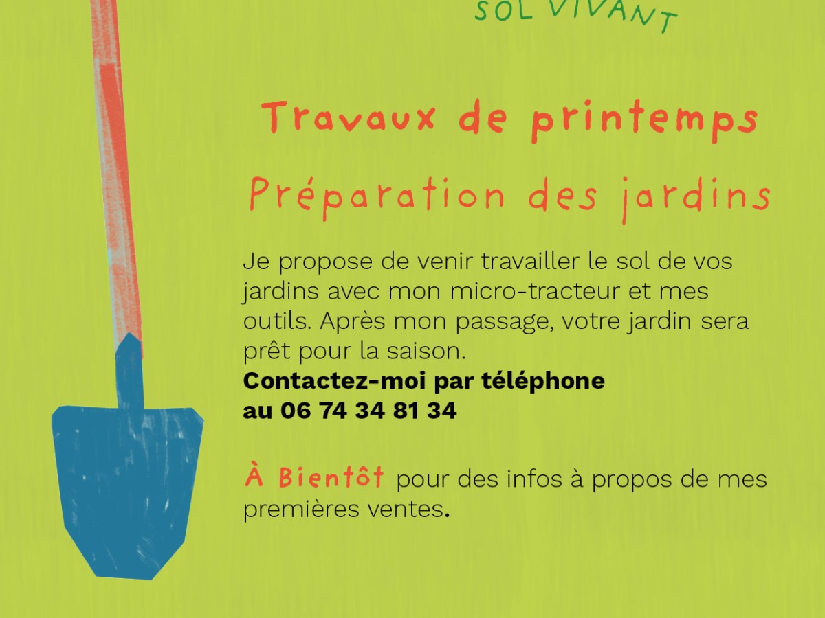 Je prépare vos jardins