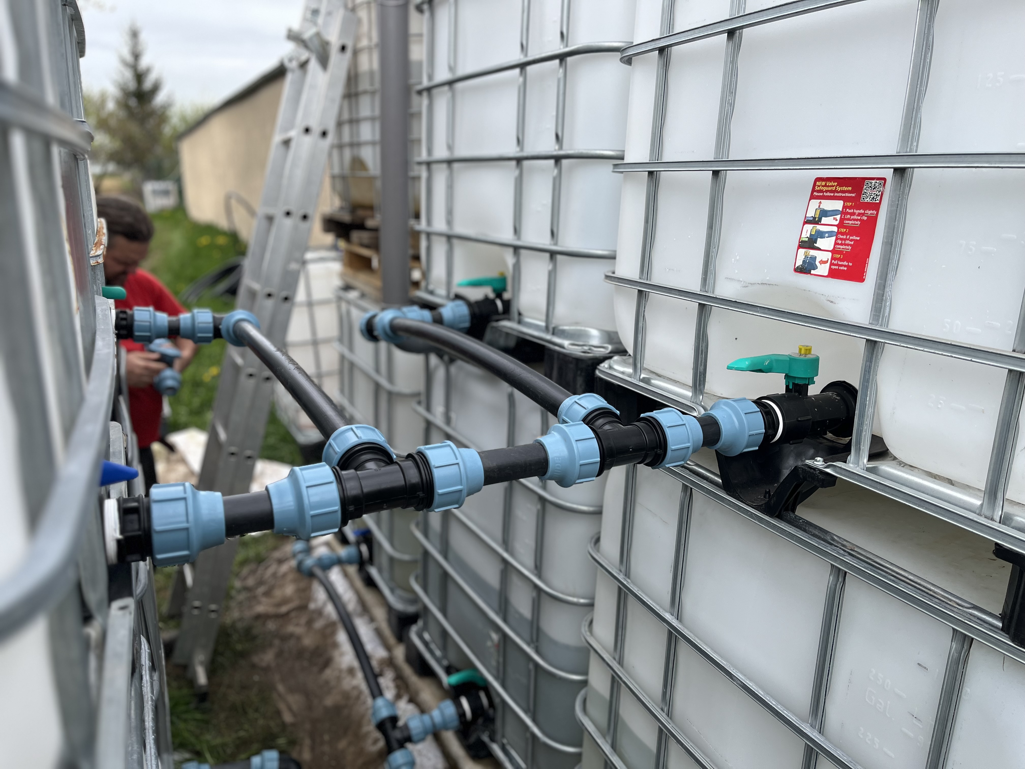 Le système d’irrigation a bien avancé.
